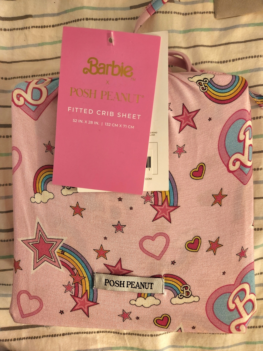 Posh Peanut X Barbie Star Power Fitted Crib Sheet